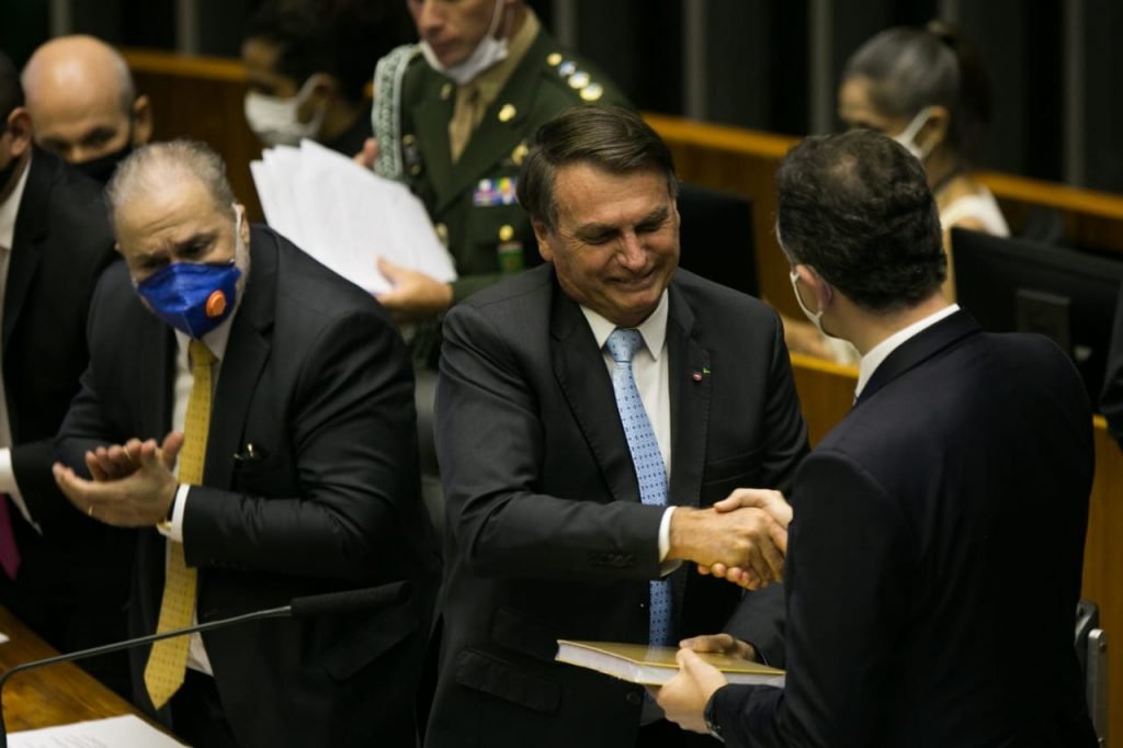 Bolsonaro participa da reabertura do ano legislativo no Congresso