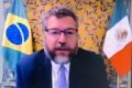 Ernesto Araújo conversou com o secretário de Relações Exteriores do México, Marcelo Ebrard Casaubon, no fim da tarde dessa terça-feira (2/2), por meio de videoconferência