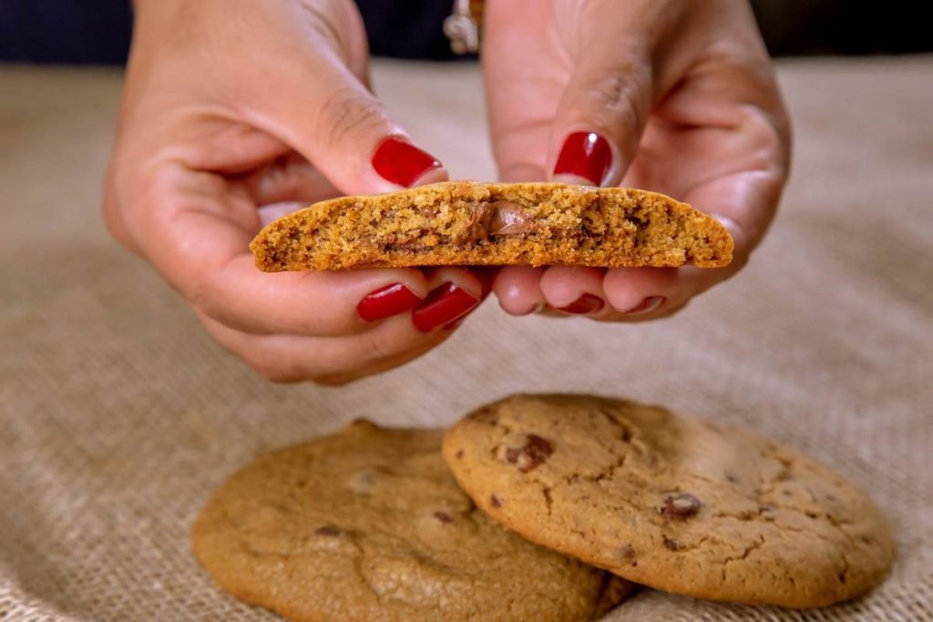 Cookie recheado com Nutella do Geléia Burger