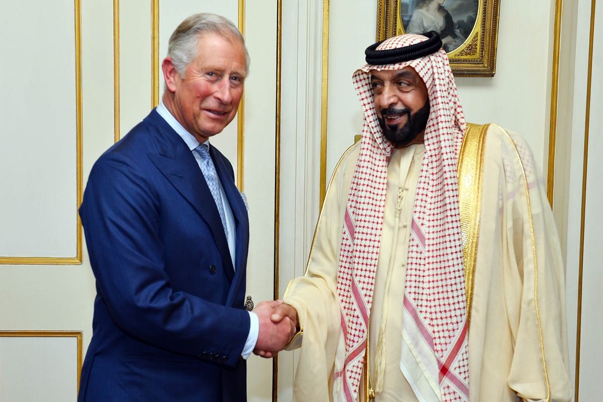 Príncipe Charles e Khalifa bin Zayed Al-Nahyan