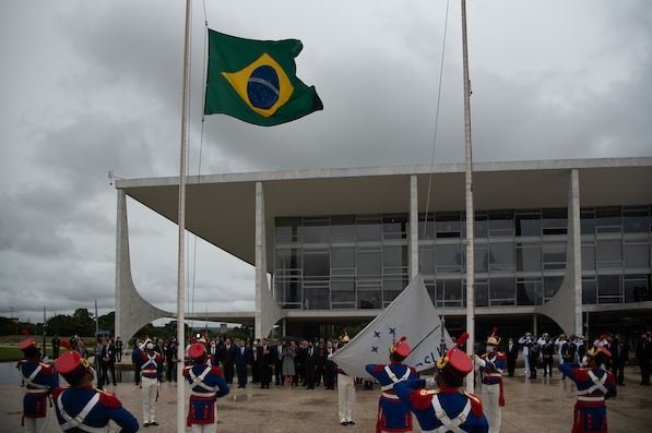 Comemoração do Dia da Bandeira no Palácio do Planalto Foto: HUGO BARRETO/ Metrópoles