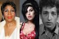 Aretha Franklin, Amy Winehouse, Bob Dylan