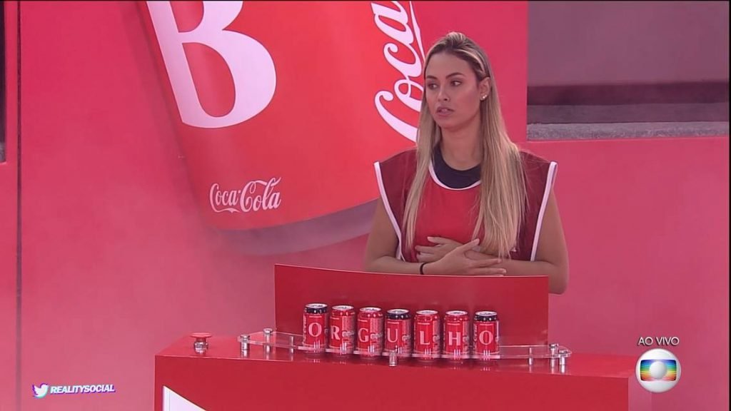 Sarah na terceira Prova do L&iacute;der