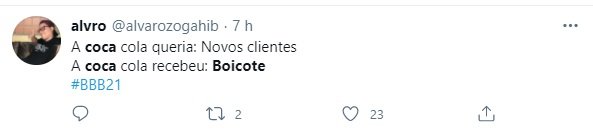 Coca-cola boicote bbb