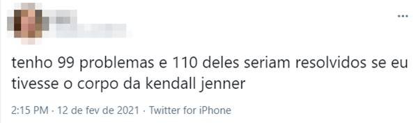 Reação de usuários do Twitter a foto de Kendall Jenner