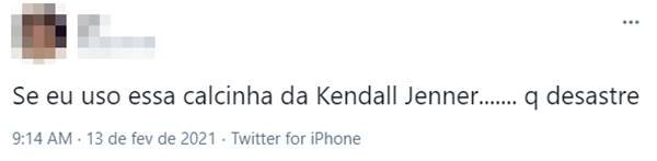Reação de usuários do Twitter a foto de Kendall Jenner