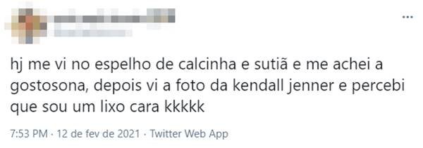 Reação de usuários do Twitter a foto de Kendall Jenner