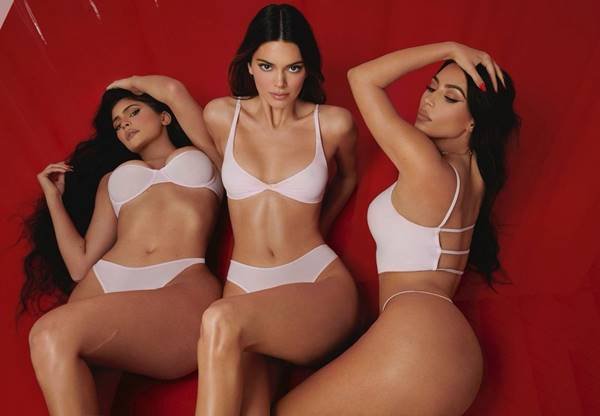 Kylie, Kendall and Kim in Skims' campaign for Valentine's Day
