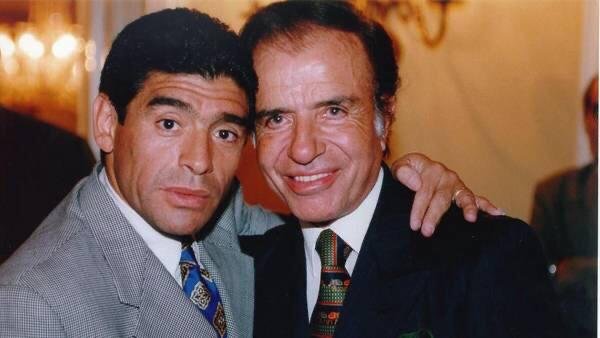 Carlos Menem e Maradona