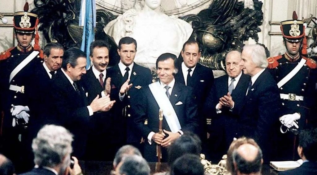 Carlos Menem posse