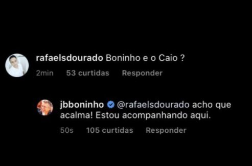 Boninho sobre Caio sair do BBB