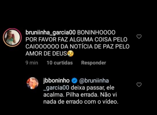 Boninho responde seguidora