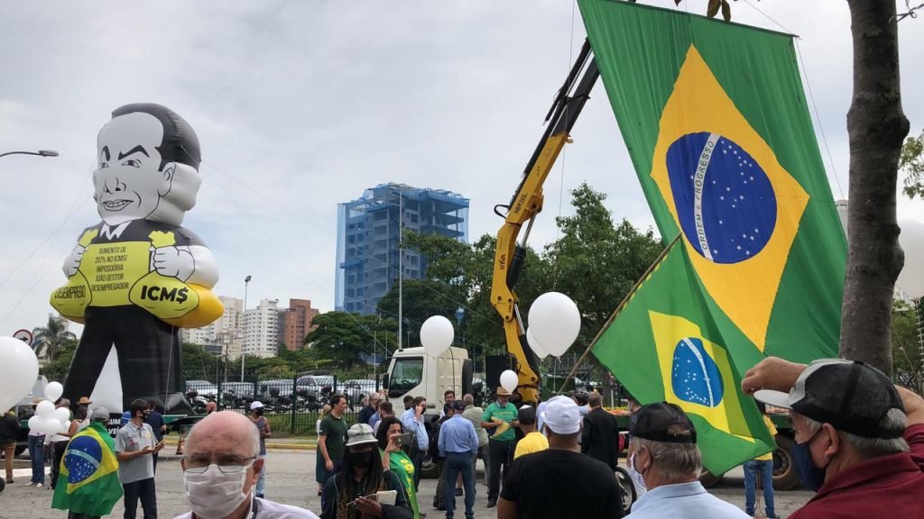 Alesp, São Paulo, 17 de fevereiro de 2021 - Entidades da saúde em protesto contra mudanças no ICMS (2)