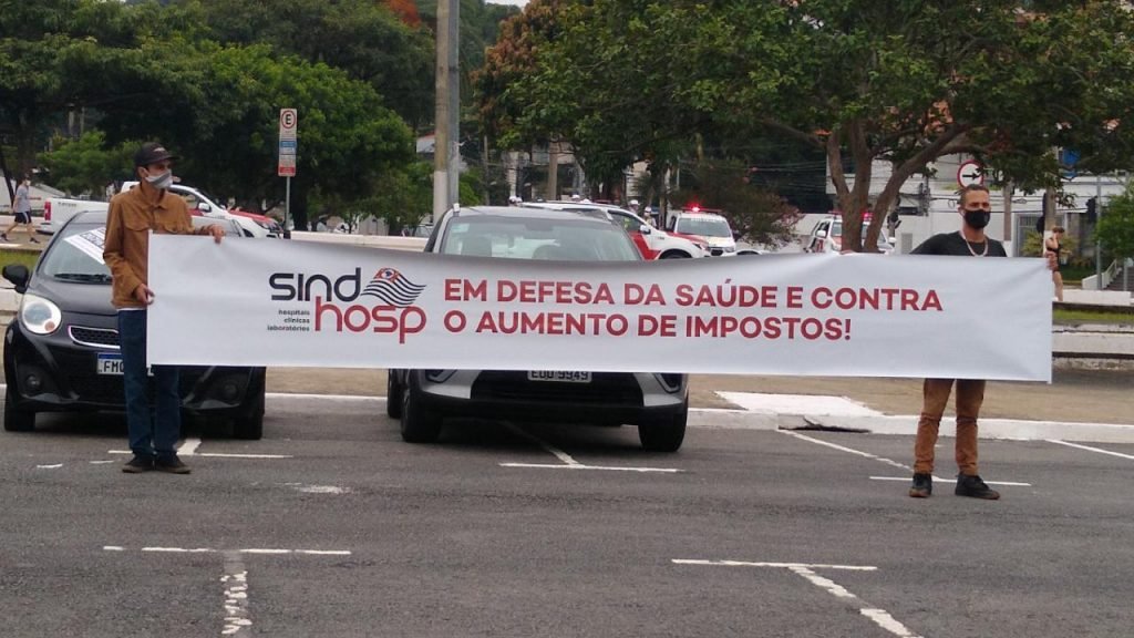 Alesp, São Paulo, 17 de fevereiro de 2021 - Entidades da saúde em protesto contra mudanças no ICMS (2)