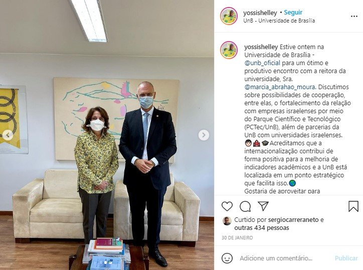 Postagem do embaixador de Israel