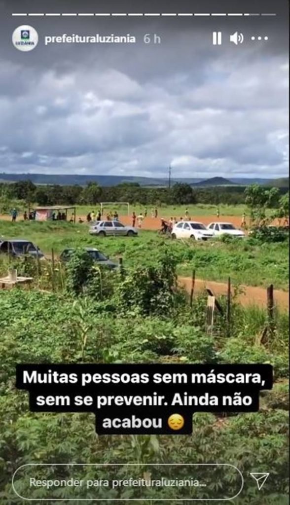 Prefeitura de Luziânia alerta que muitas pessoas estão sem máscara