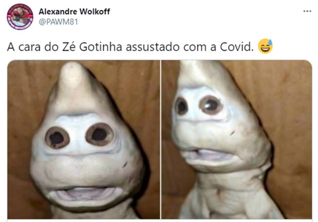 Tuíte com a frase
