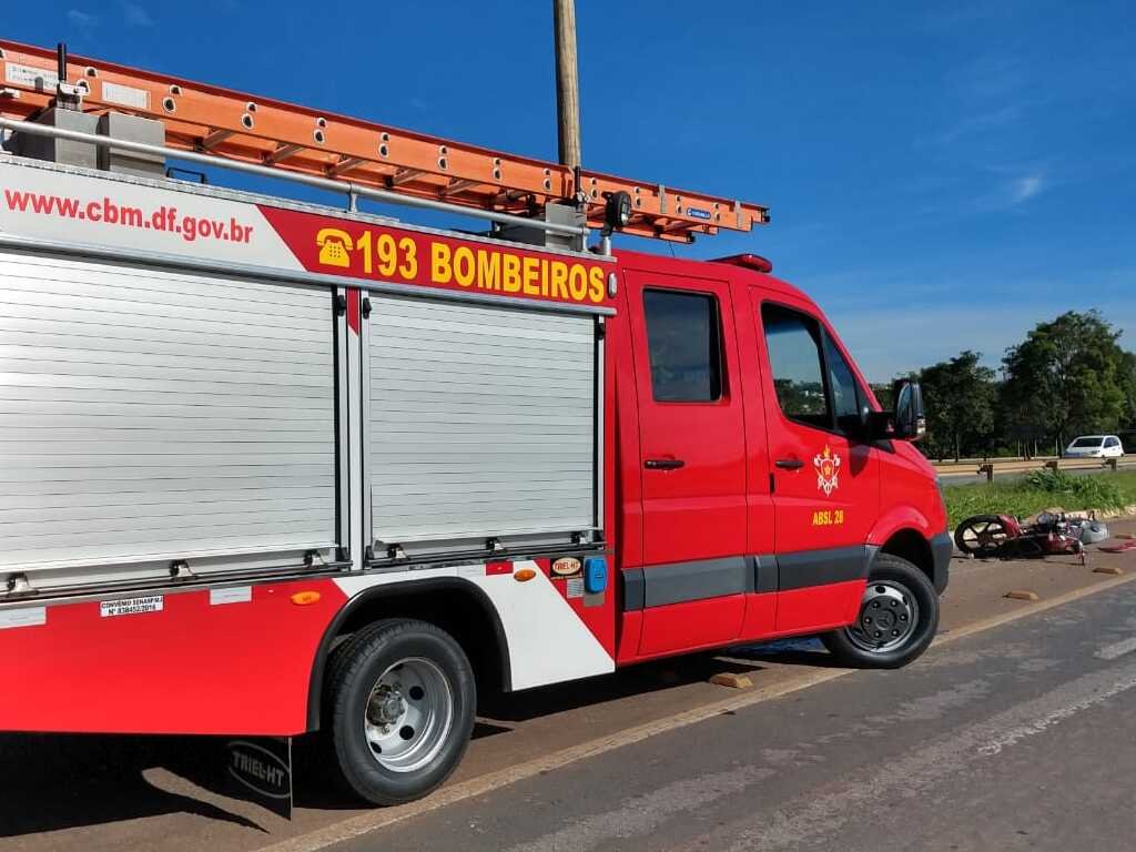 Acidente envolvendo motocicleta