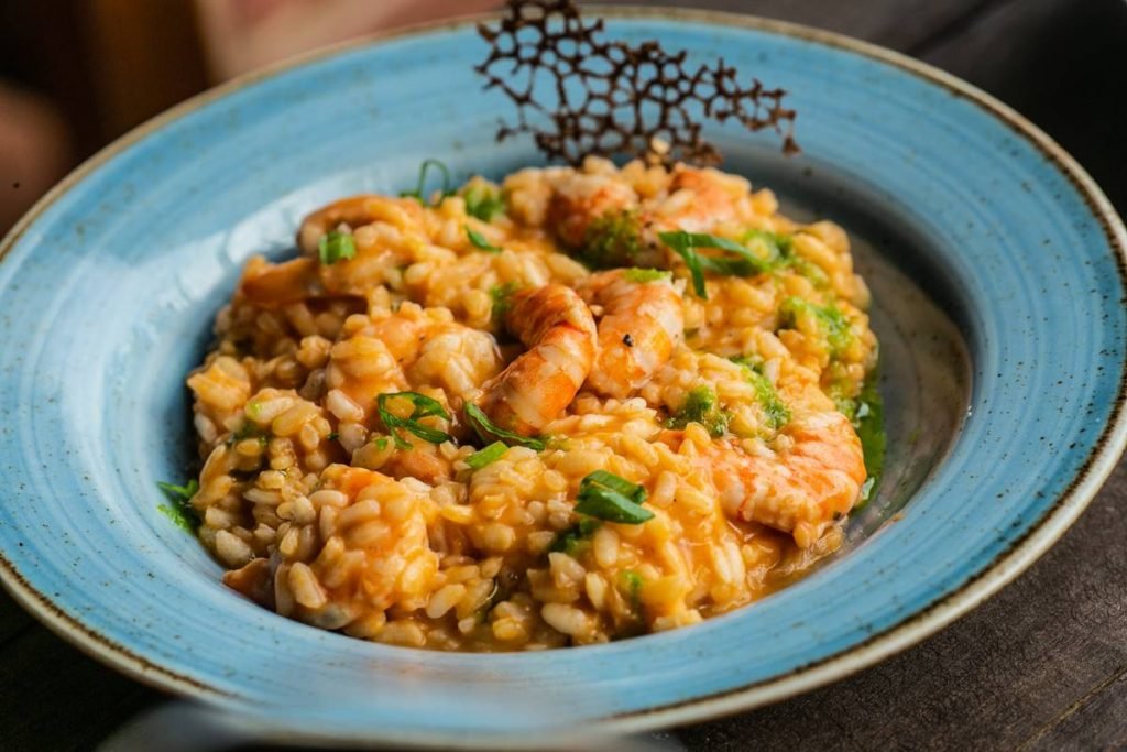 Risoto de camarão do Cantucci Osteria