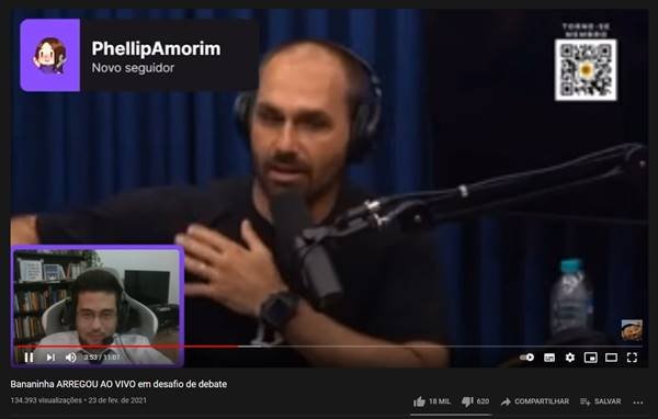 Kim Kataguiri chama Eduardo Bolsonaro de bananinha
