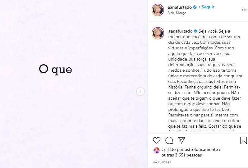 Famosas sobre Dia Internacional da Mulher