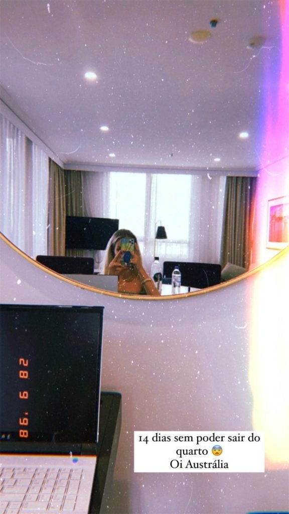 Yasmin Brunet de quarentena na Austrália