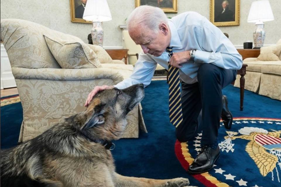 Joe Biden e seu cachorro