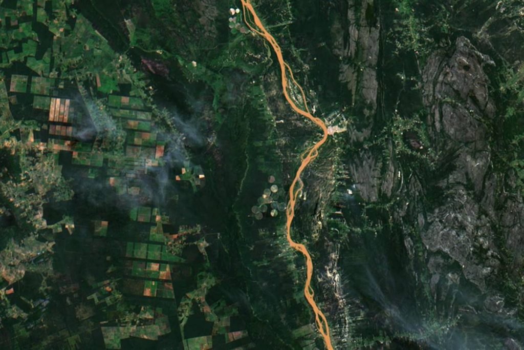 Imagem do satélite Amazonia-1, do Inpe