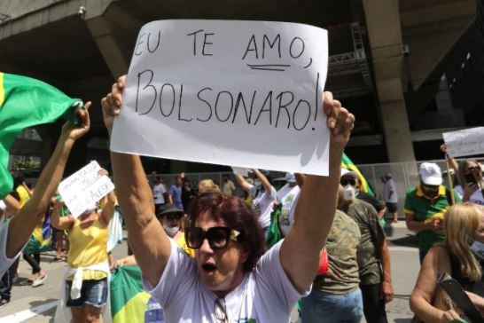Protesto em São Paulo contra o governador João Doria e pela intervenção militar