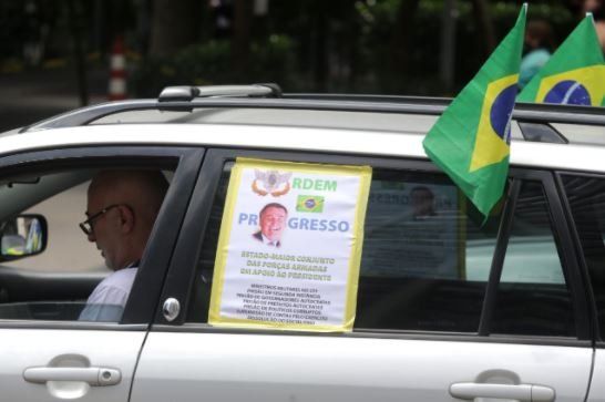 Protesto em São Paulo contra o governador João Doria e pela intervenção militar
