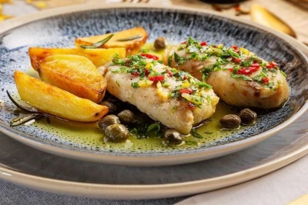 Peixe assado com batatas e ervas receita rende almoço leve e gostoso Metrópoles