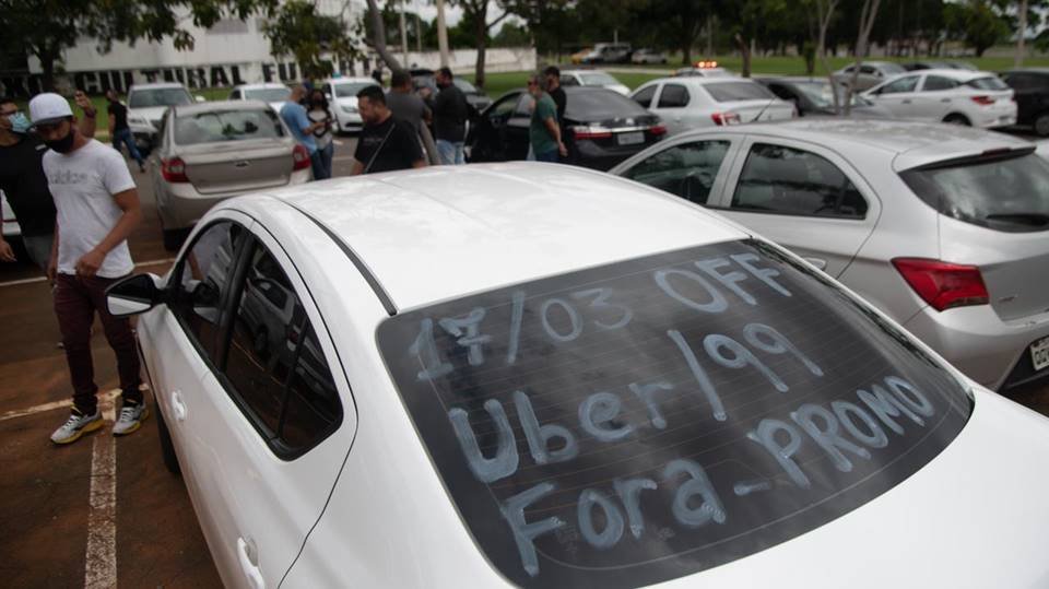 Protesto motoristas de app