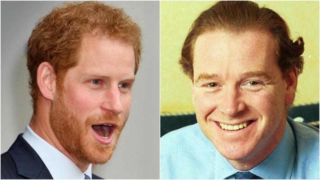 Comparação de James Hewitt com Príncipe Harry