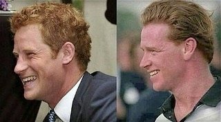 Comparação de James Hewitt com Príncipe Harry