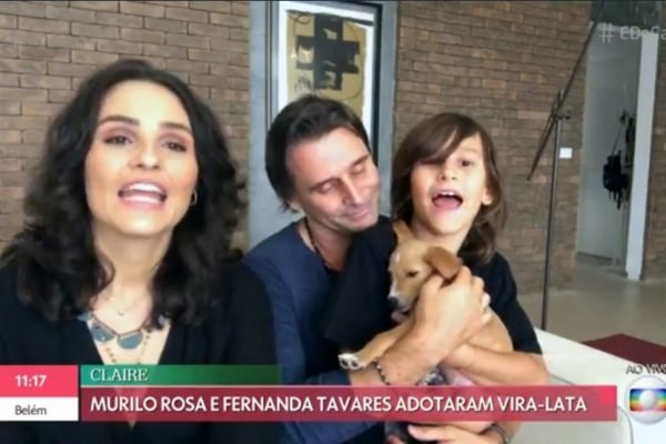 Murilo Rosa, Fernando Tavares e o filho do casal