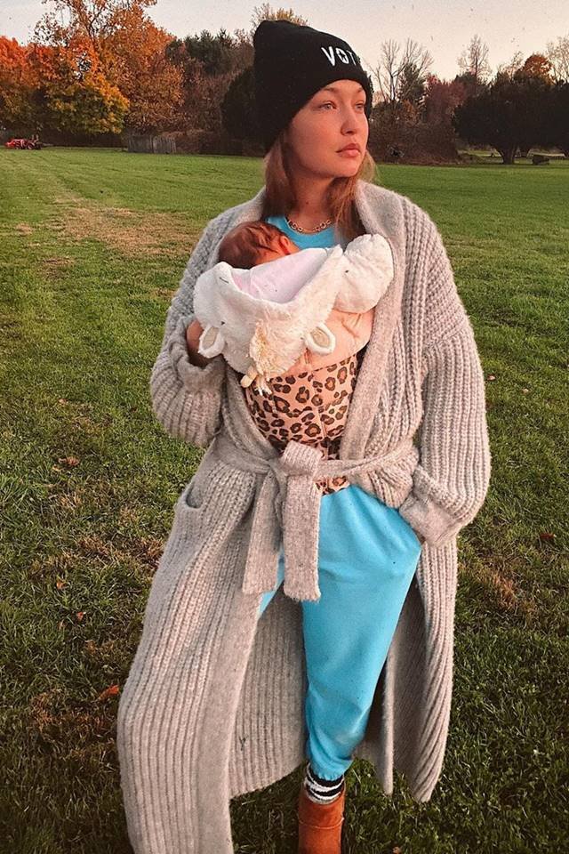 Gigi Hadid com a filha
