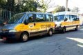 Vans escolares na cidade de São Paulo