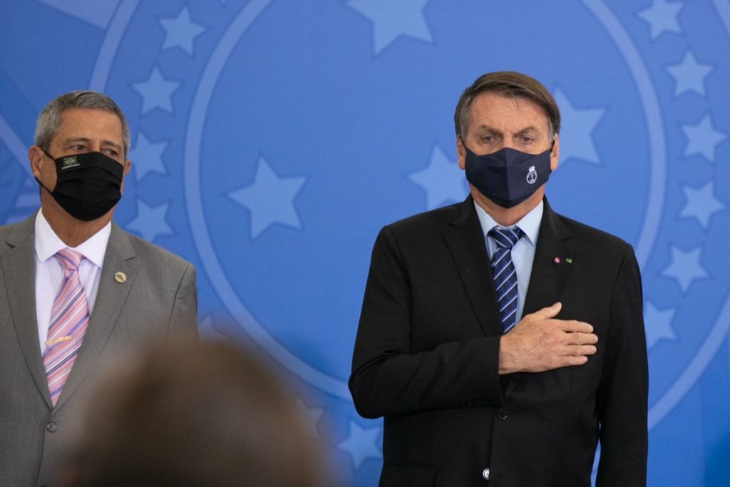 Braga neto e jair bolsonaro no palacio do planalto