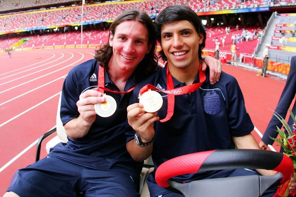 Messi e Aguero medalha de ouro