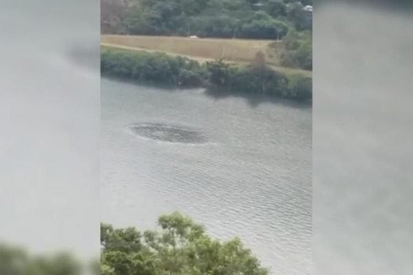 Vídeo mostra círculo misterioso em rio de Chapecó
