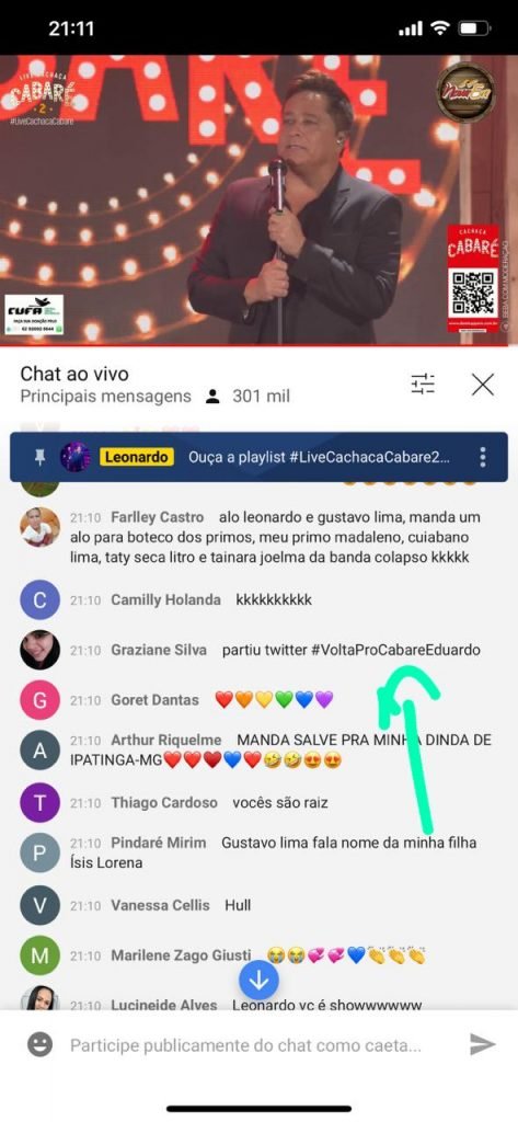 leonardo chama gusttavo lima de eduardo costa live cabaré