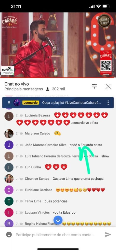leonardo chama gusttavo lima de eduardo costa live cabaré