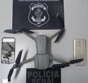 Drone foi abatido tentando levar celulares para presídio em Goiás