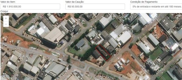 Terreno Licitação 02/2021 Terracap