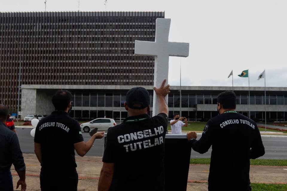Protesto de conselheiros tutelares