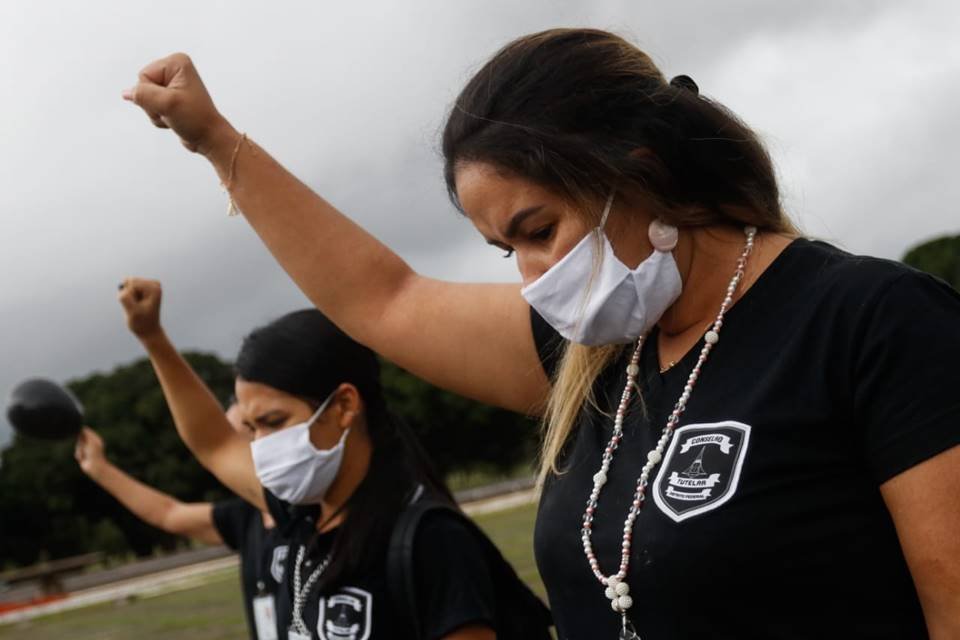 Protesto de conselheiros tutelares