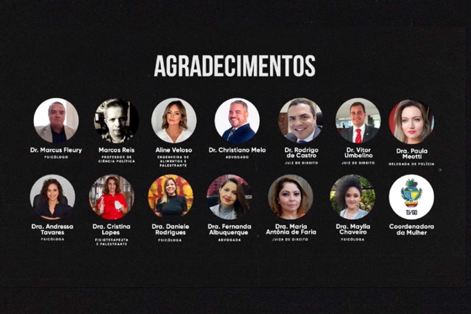 palestrantes do programa todos por elas, em goiás