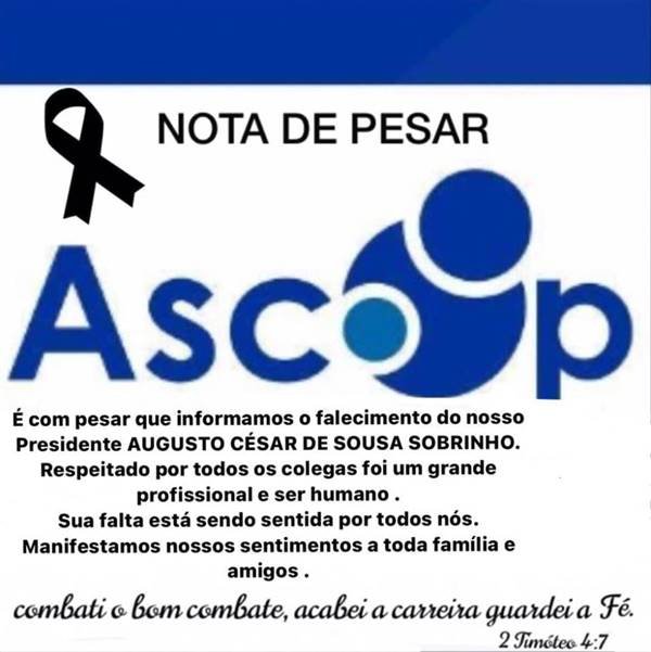 Ascop lamenta morte do presidente