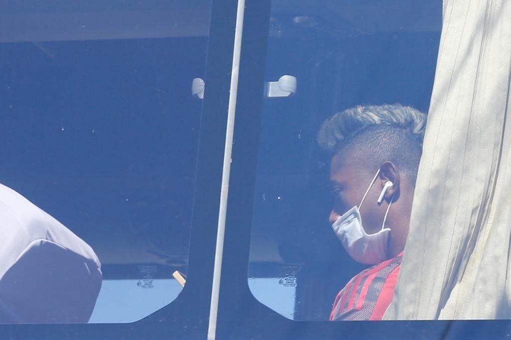Bruno Henrique ônibus Flamengo