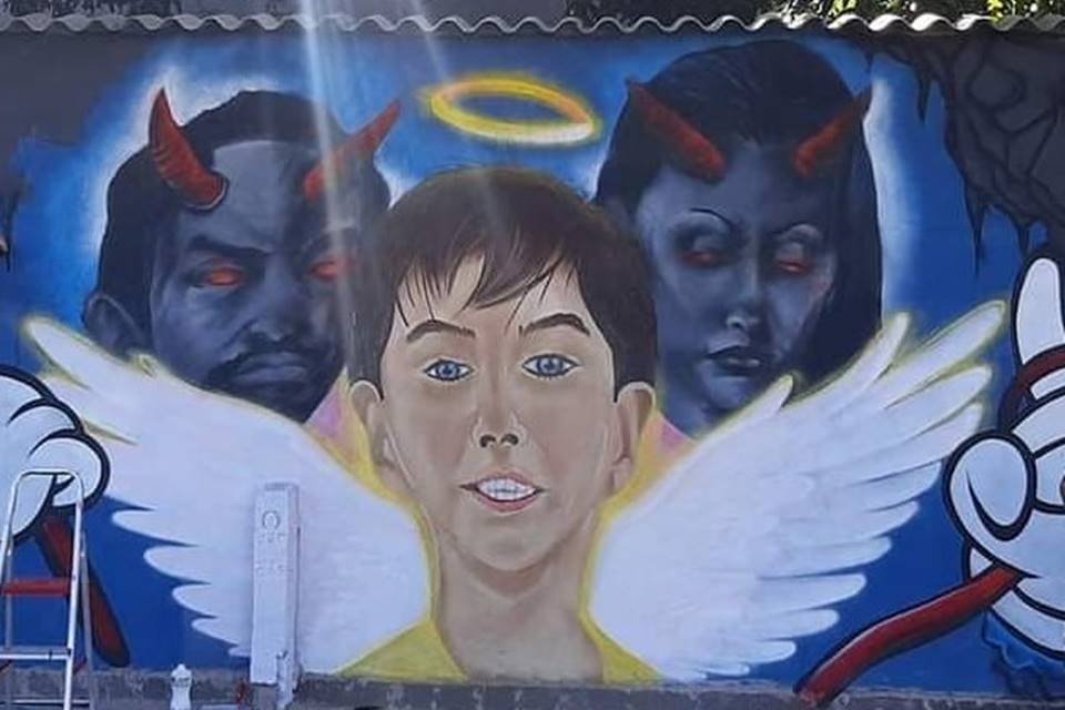 Imagem do menino Henry em muro da zona norte do Rio